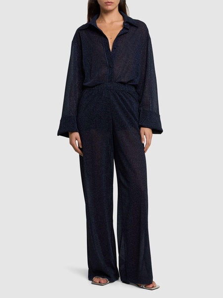 Lumiere lurex straight pants
