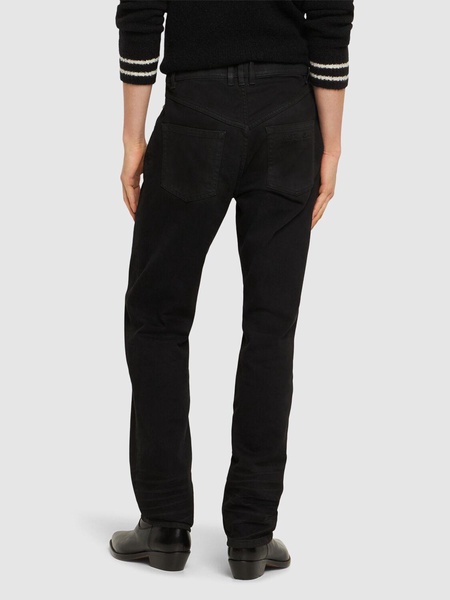 Regular cotton denim pants