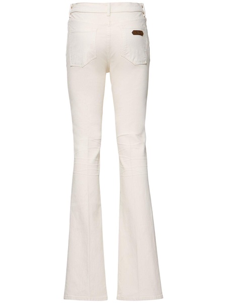 Stretch denim flared jeans