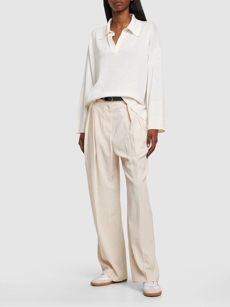 Tansy pleated fluid pants