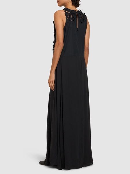 En fleur embroidered long dress