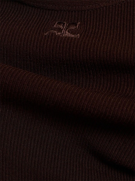 Undressed rib knit long dress
