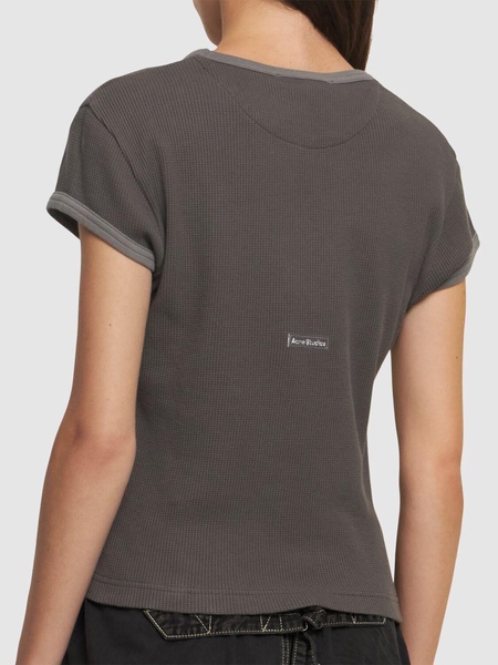 Emrie waffle weave cotton t-shirt