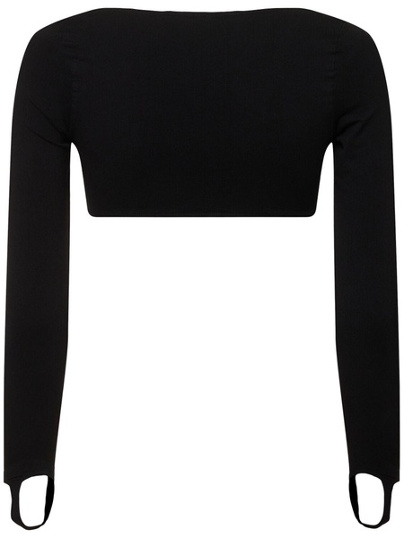 Sculpting jersey crop top