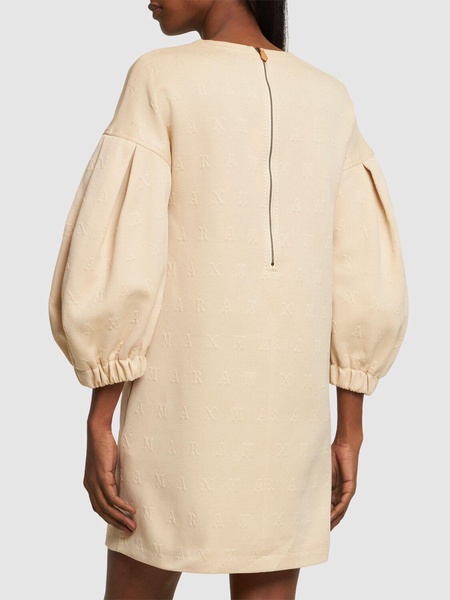 Cotton jersey mini dress w/ drawstring