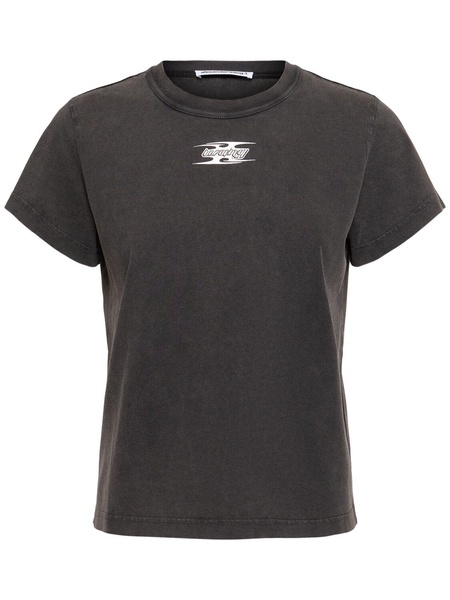 Shrunken t-shirt w/ blade logo