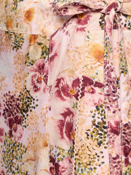 Luna printed viscose mini wrap skirt