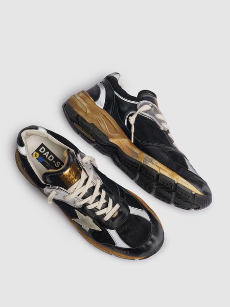 30mm Running Dad net & nappa sneakers