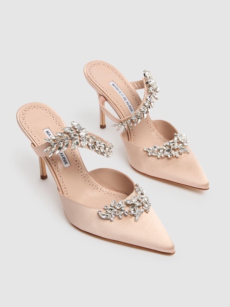90mm Lurum satin mules