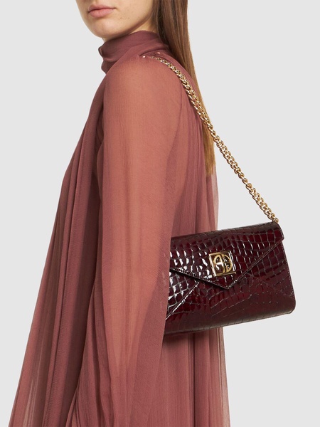 Small Elly embossed leather clutch