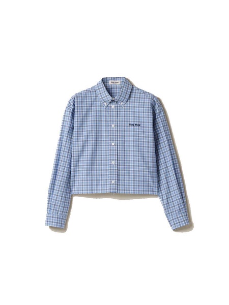 Miu Miu Checked Poplin Shirt