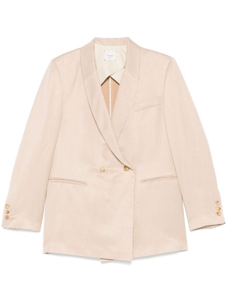 Alysi Linen Blend Double-Breated Jacket