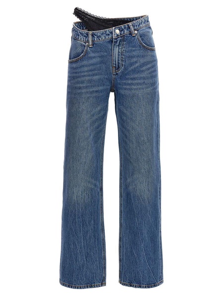 Alexander Wang 'Dip Side Lace Undie' Jeans