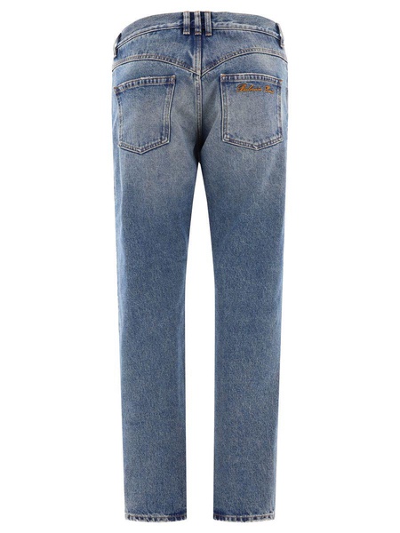Logo Embroidery Denim Jeans
