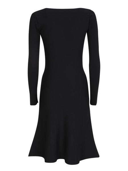 Dress With Black Sweetheart Neckline