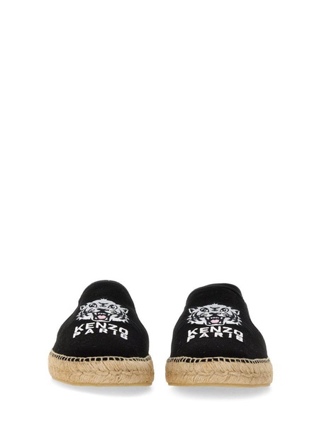 EMBROIDERED CANVAS ESPADRILLES "LUCKY TIGER"
