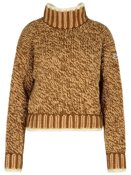 Moncler Brown Wool Blend Turtleneck Sweater