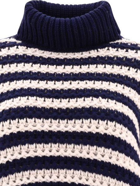 Striped Sweater In Wool And Cashmere
