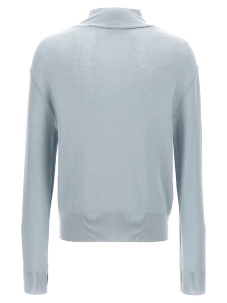 Seamless Turtle Sweater, Cardigans Light Blue