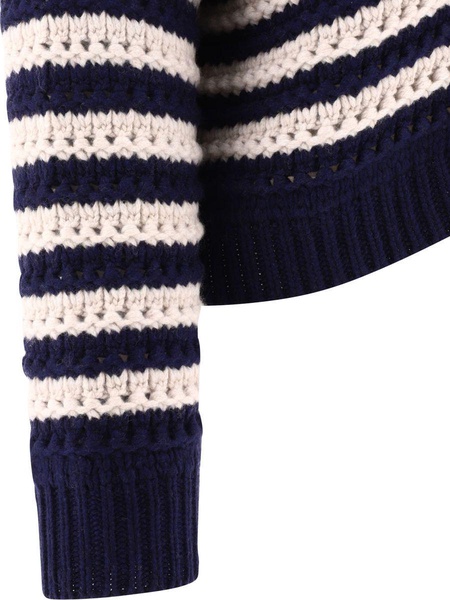 Striped Sweater In Wool And Cashmere