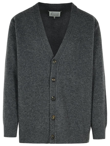 Maison Margiela Grey Wool Cardigan Men