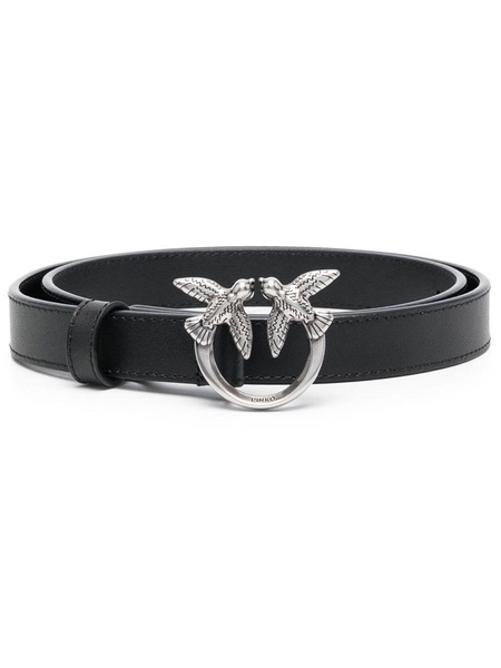 Black 'Love Berry' belt with logo buckle