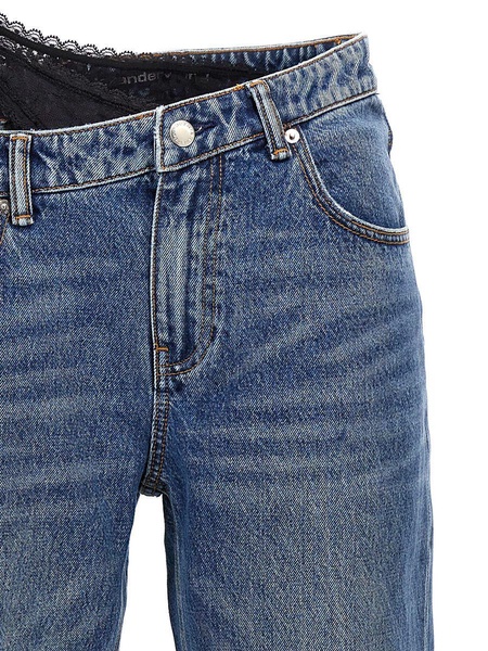 Alexander Wang 'Dip Side Lace Undie' Jeans