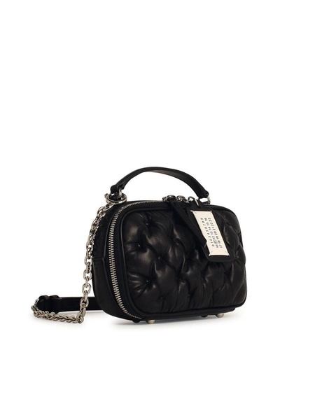 Maison Margiela 'Glam Slam' Small Black Leather Crossbody Bag Women