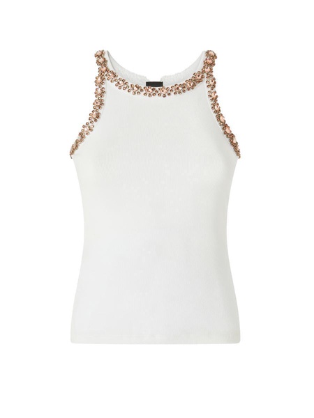 Pinko Coriandoli Crystal-Embroidery Tank Top