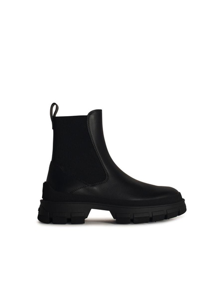 Moncler 'Hevea' Black Leather Loulacing Women