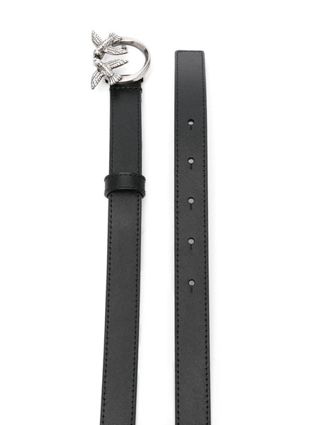 Black 'Love Berry' belt with logo buckle