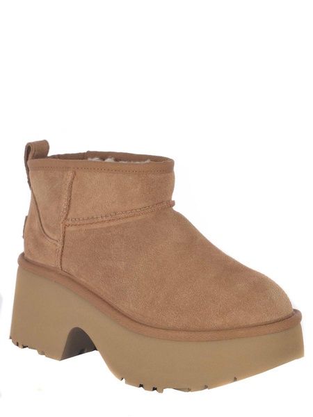 Boots Ugg "classic Ultra Mini New Heights" Made Of Suede Leather