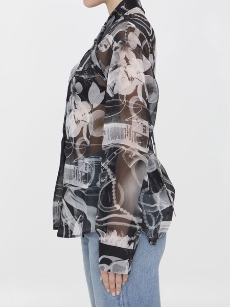 Off White Women X-Ray Cross Collar Shirt
