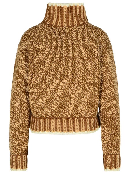 Moncler Brown Wool Blend Turtleneck Sweater