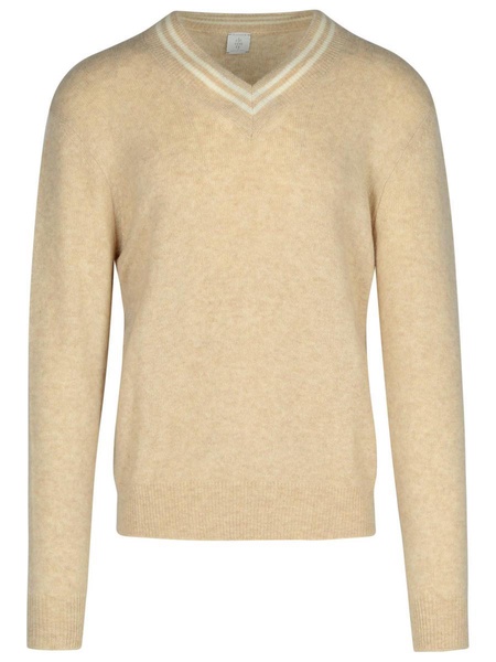 Eleventy Beige Cashmere Blend Sweater Men