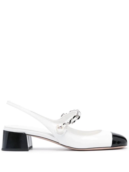 Miumiu Women Slingback Bicolore Vernice