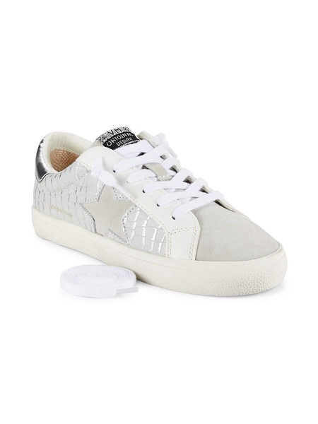 Croco-Embossed Superstar Leather Sneakers