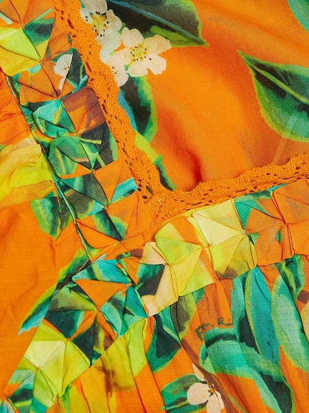 Pears Cotton Puff-Sleeve Blouse