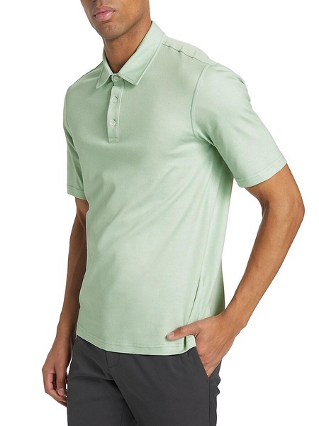 Slim-Fit Heathered Cotton Polo Shirt