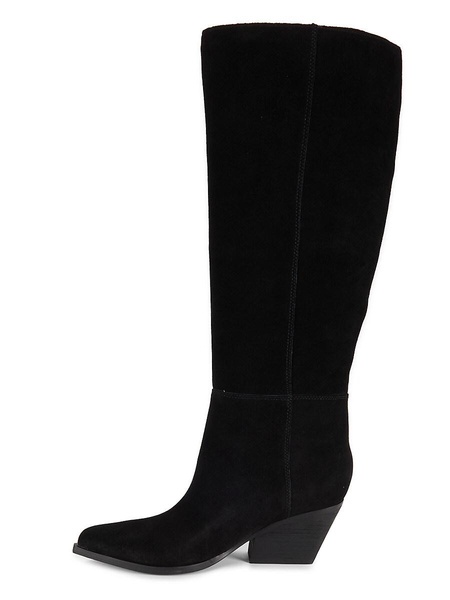 Challi Riding Heel Suede Mid-Calf Boots