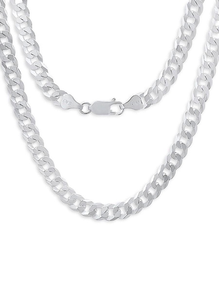 Sterling Silver Curb Chain Necklace
