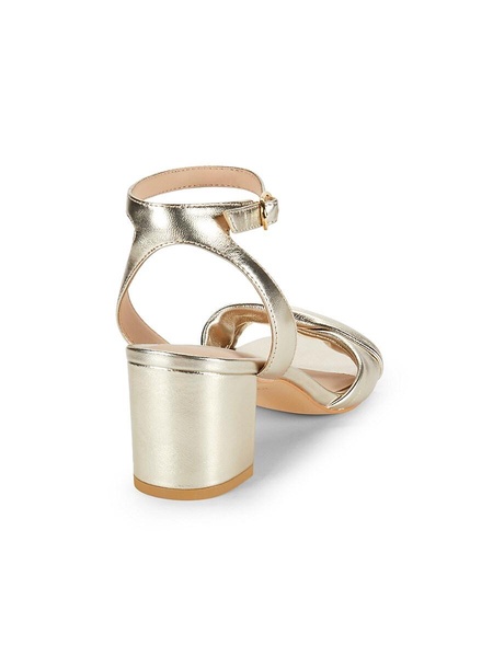 Everly 50 Metallic Leather Ankle Loop Sandals