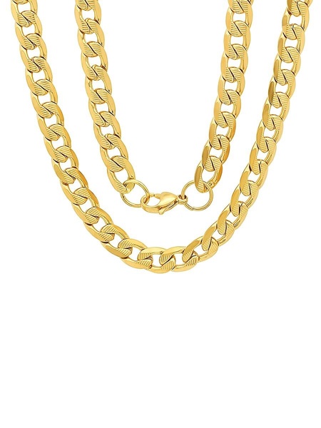 18K Goldplated Stainless Steel Cuban Chain Link Necklace
