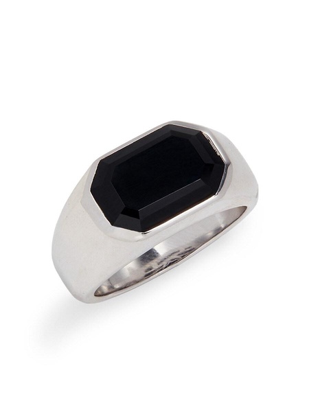 Sterling Silver & Onyx Signet Ring