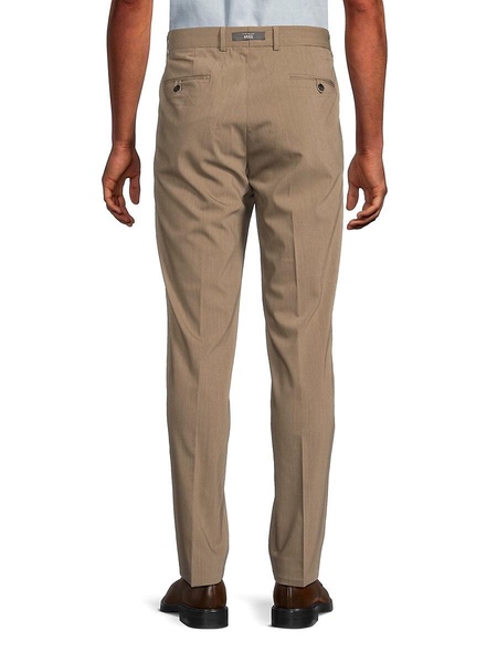 Virgin Wool Blend Flat Front Pants