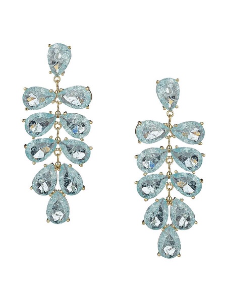 ​Ambre Goldtone & Cubic Zirconia Dangle Earrings