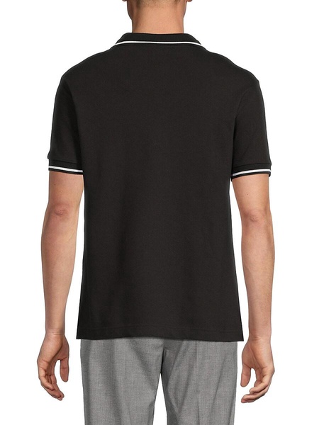 Logo Zip Up Polo