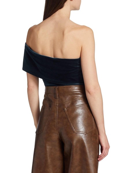 Bree Velvet Asymmetric Bodysuit