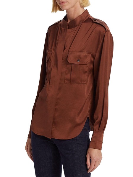 Oakley Satin Button Blouse