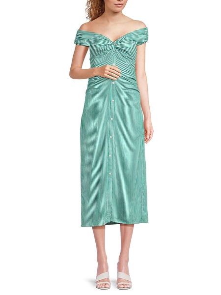 Chloe Striped Midi Dress